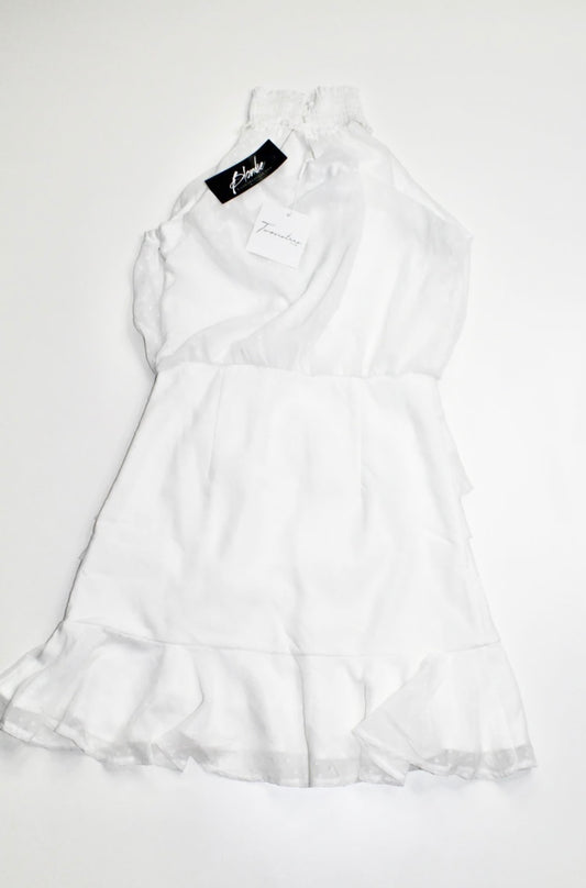 Blondie Boutique white pip dress, size 6 *new with tags (additional 20% off)