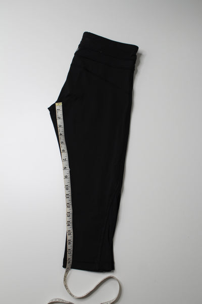 Lululemon black run crop, size 8 (19”) (price reduced: was $36)