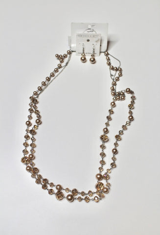 Shelley beaded necklace + earrings set *new with tags (additional 20% off)