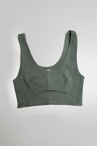 Aritzia wilfred sage green 'Shannon' cut out crop tank, size medium