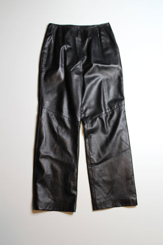 Danier black leather straight leg pant, size 10 (size large) (price reduced: was $78)
