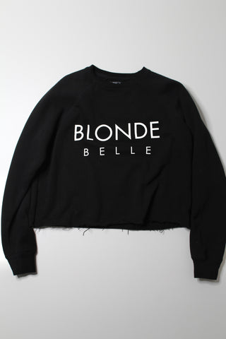 Brunette the Label black ‘BLONDE BELLE’ sweater, size S/M (price reduced: was $40)