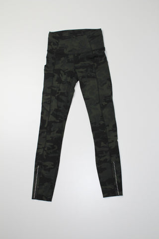 Lululemon gator green fast and free tight, size 2 (25") *reflective (price reduced: was $58)