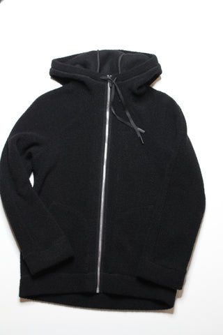 Lululemon black so sherpa hoodie jacket, size 2