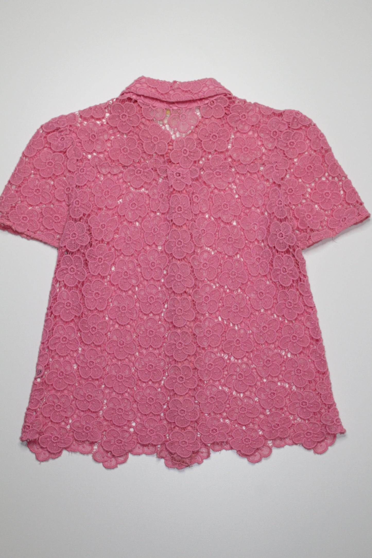 Kate Spade pink bloom flower lace top, size xs (additional 50% off)