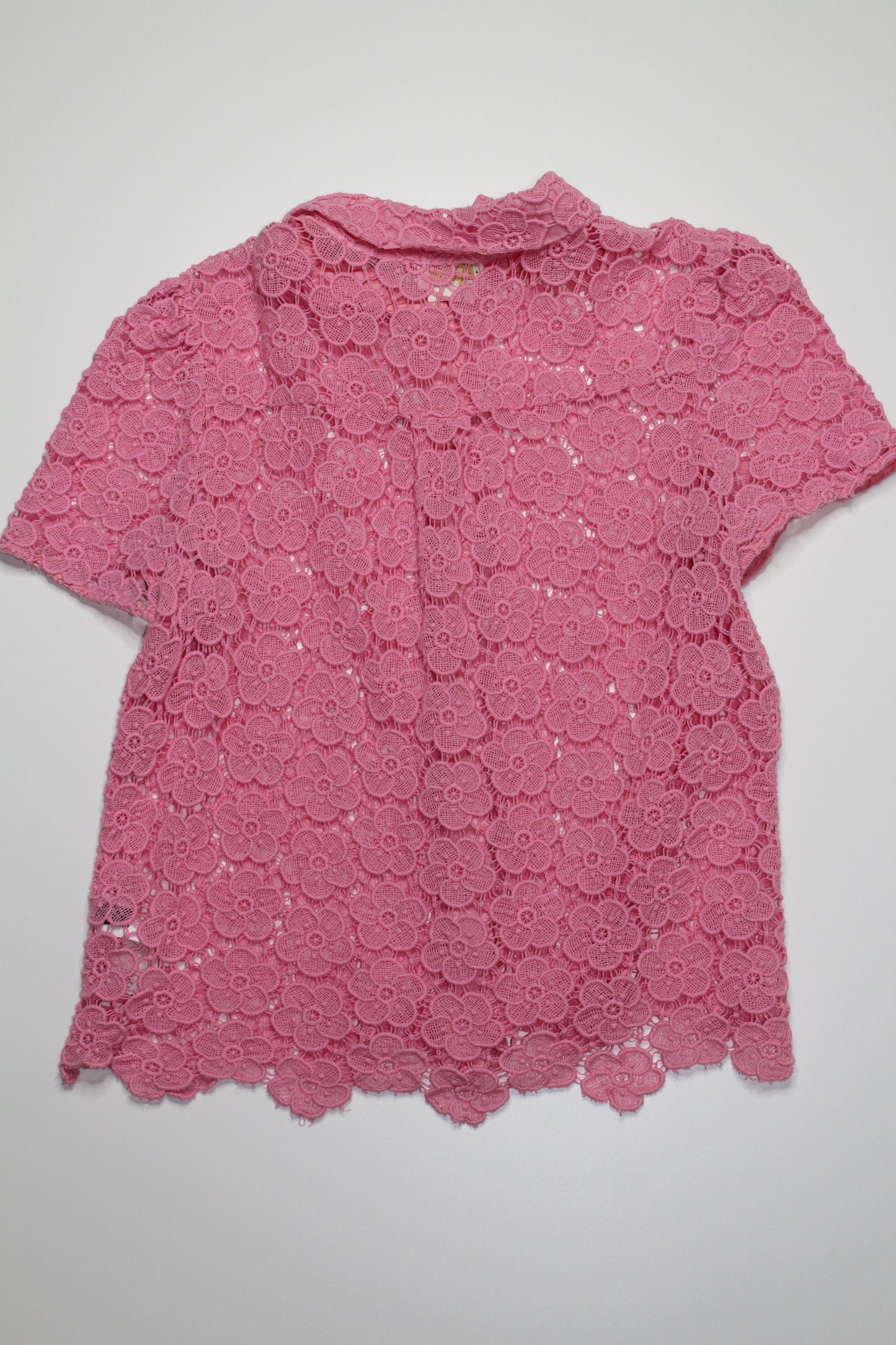 Kate Spade pink bloom flower lace top, size medium (additional 50% off)