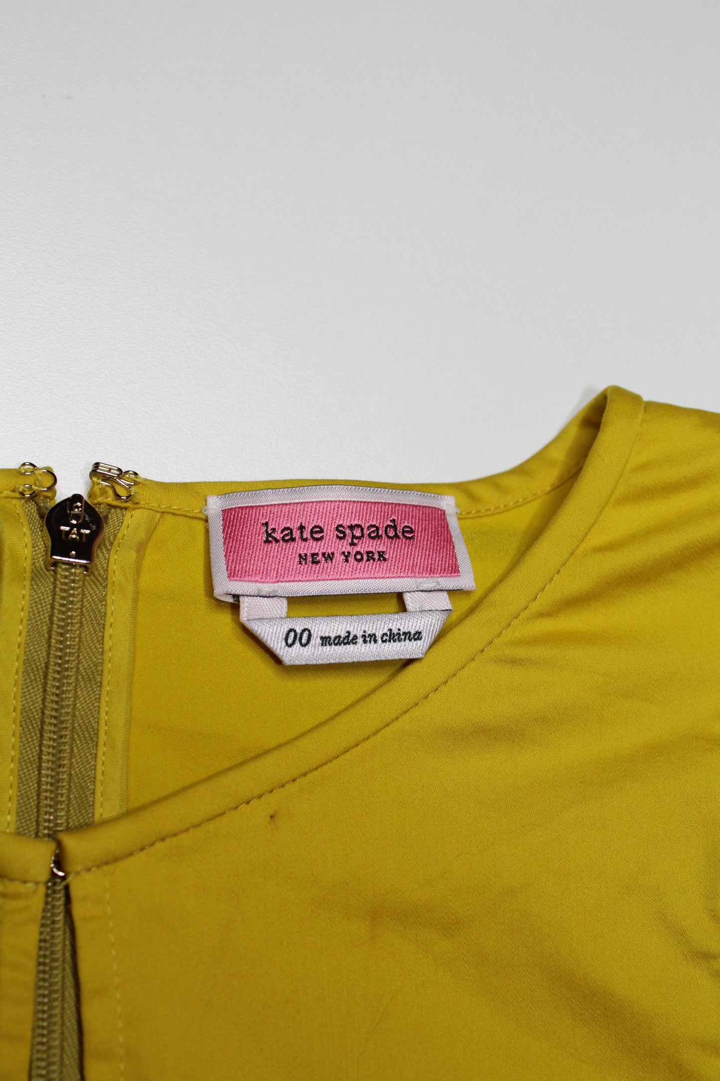 Kate Spade yellow puff sleeve poplin blouse, size 00  (additional 50% off)