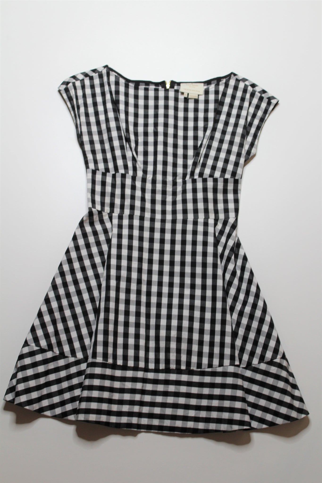 Kate Spade black white checkered dress, size 0 (fits like size xs) (price reduced: was $98)