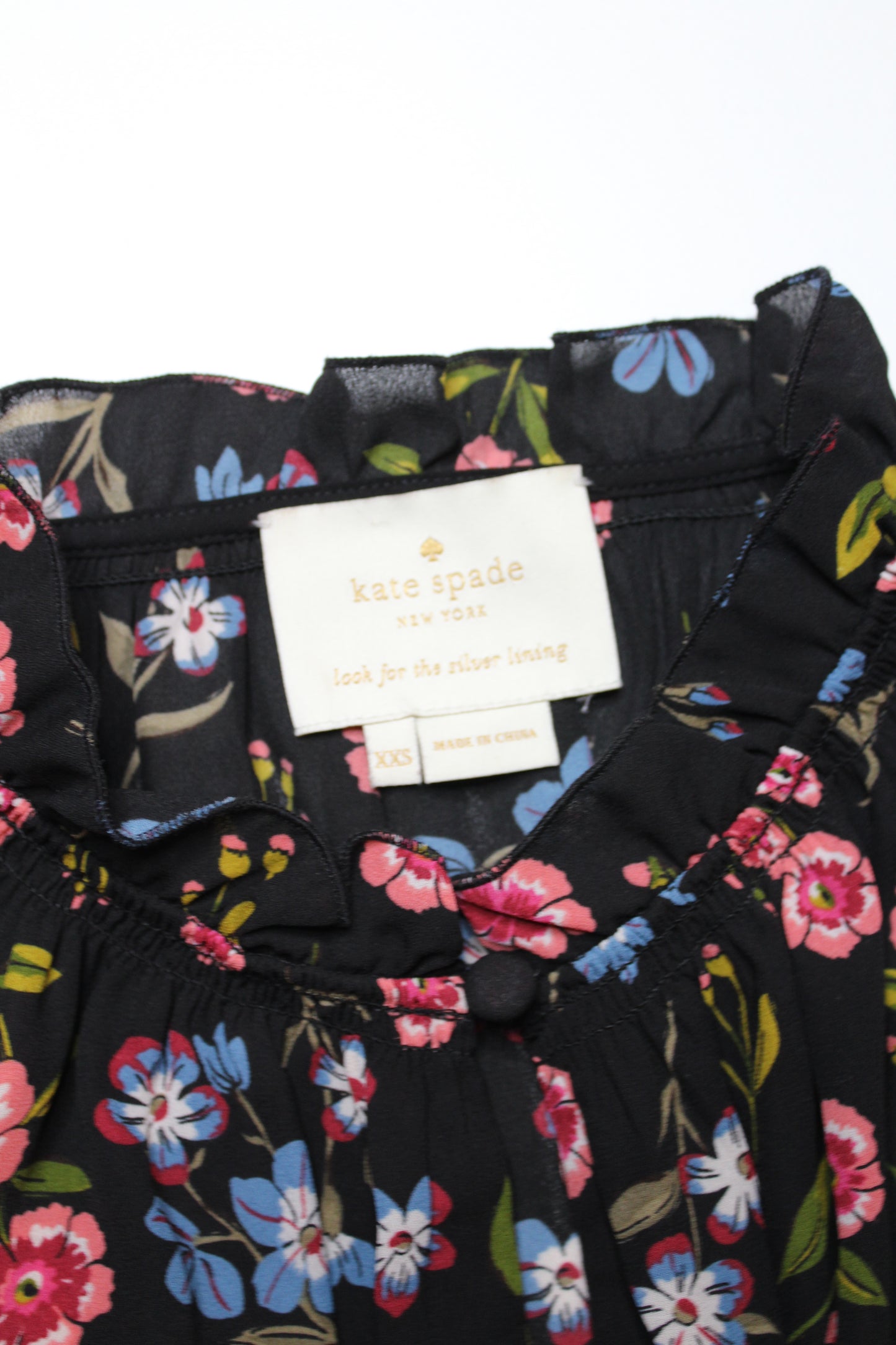 Kate Spade black floral dress, size xxs (price reduced: was $120)