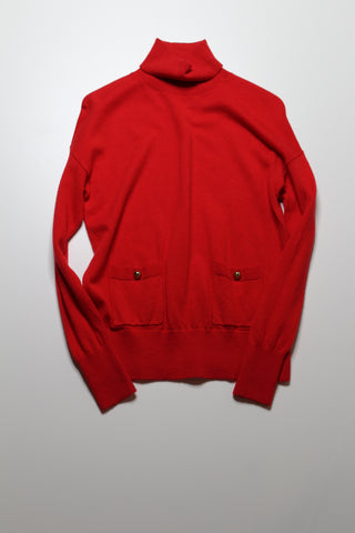 Kate Spade red turtleneck pocket sweater, size xs (price reduced: was $68)