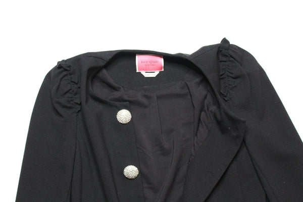 Kate Spade black jewel button ponte blazer jacket, size 0 (price reduced: was $88)