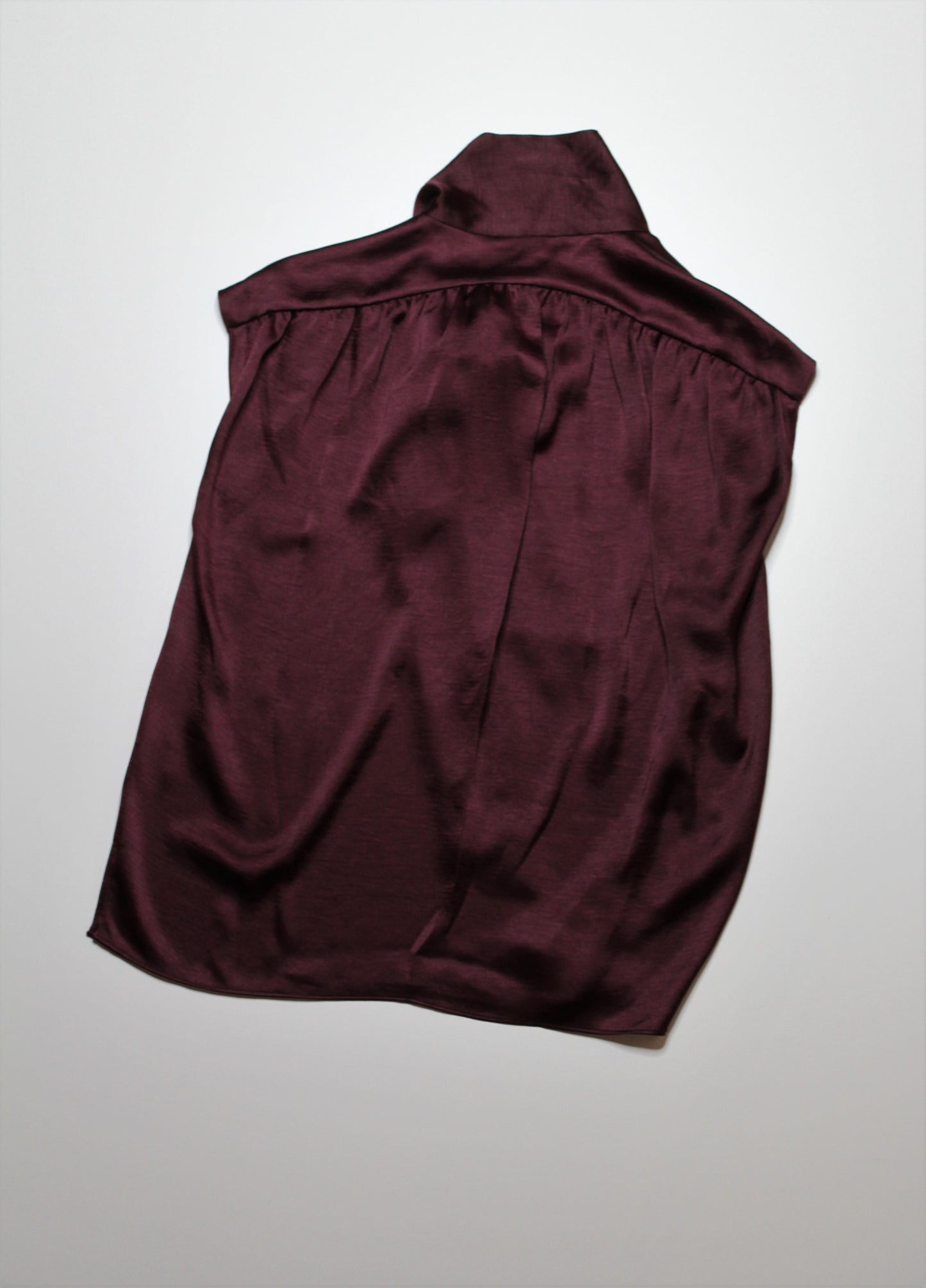 Kate Spade dark maroon bow sleeveless blouse, size small (loose fit) (sale: was $68)