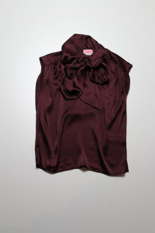 Kate Spade dark maroon sleeveless blouse, size xxs (loose fit) (additional 50% off)