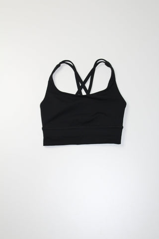 Lululemon black energy bra, size 2 *long line