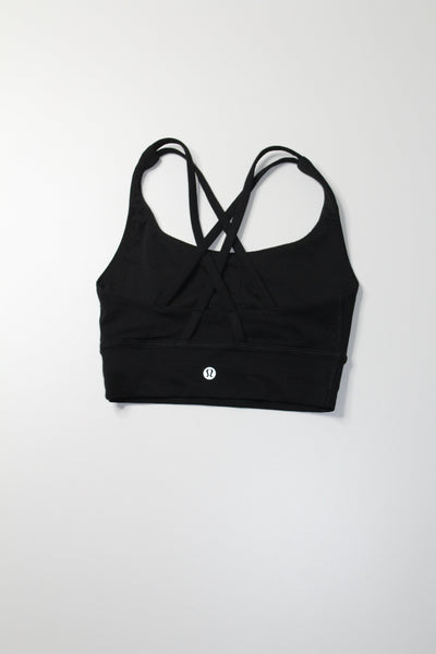 Lululemon black energy bra, size 2 *long line (price reduced: was $30)