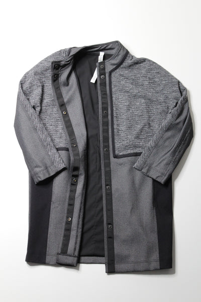 Lululemon diamond jacquard space dye black cocoon car coat, size xs (relaxed fit) (fits 4/6) (price reduced: was $98)