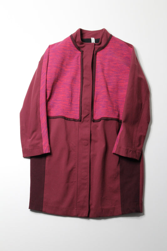 Lululemon bumble rust berry cocoon car coat, size xs (oversized fit)