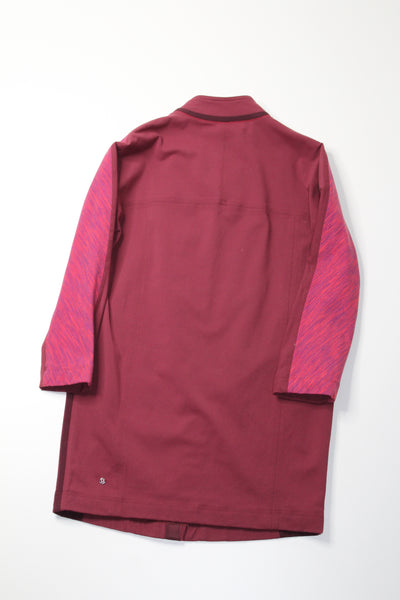 Lululemon bumble rust berry cocoon car coat, size xs (relaxed fit) (fits 4/6) (price reduced: was $88)