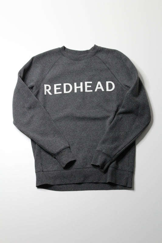 Brunette The Label grey 'REDHEAD' sweater, size XS/S (loose fit) (price reduced: was $36)