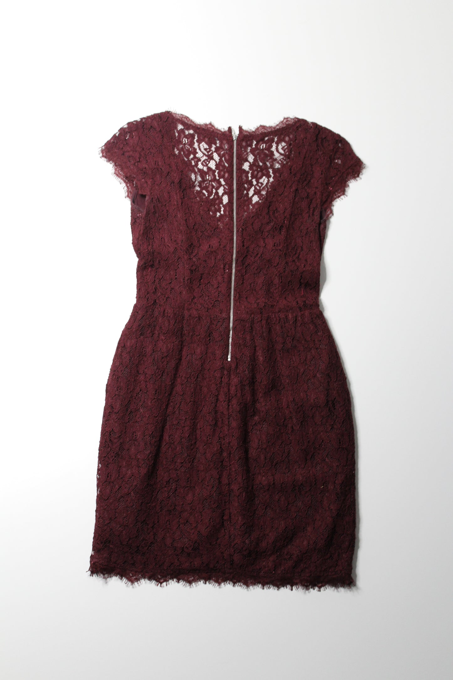 Aritzia babaton maroon tobias lace dress, size 4 (price reduced: was $48)