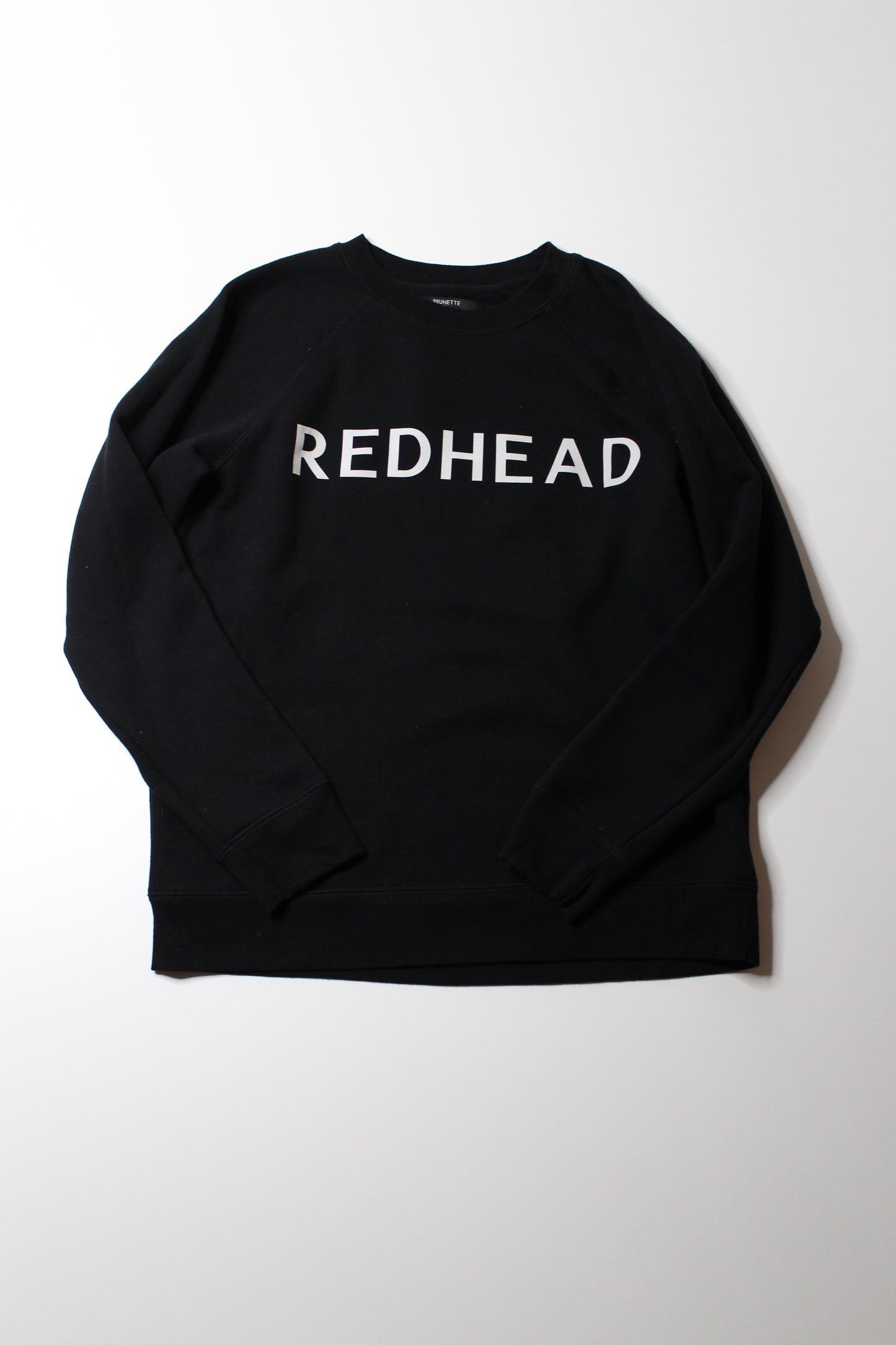 Brunette The Label black 'REDHEAD' sweater, size M/L (price reduced: was $36)