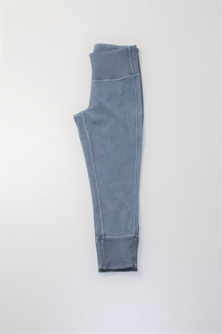 Lululemon washed moon blue wunder under crop, size 8 (23") *special edition ribbed (price reduced: was $58)