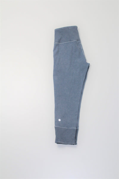 Lululemon washed moon blue wunder under crop, size 8 (23") *special edition ribbed (price reduced: was $58)