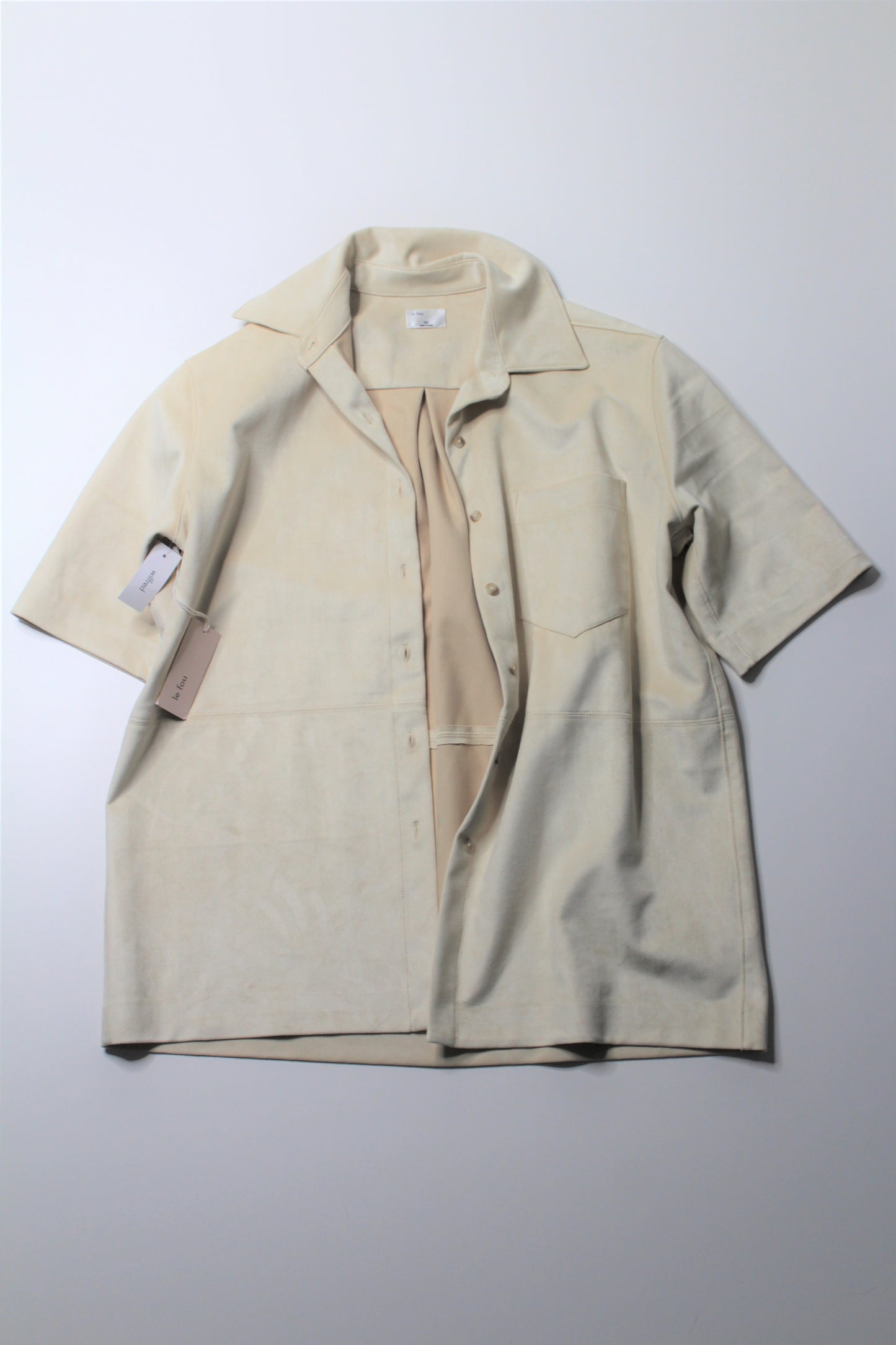 Aritzia oyster le fou wilfred funk button up, size xxs (oversized fit) *new with tags (price reduced: was $88)