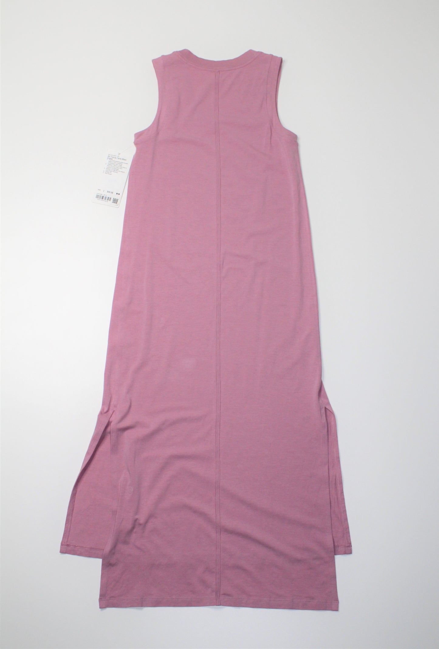 Lululemon pink taupe all yours tank maxi dress, size 2 *new with tags (oversized fit) fits 2/4 (price reduced: was $78)