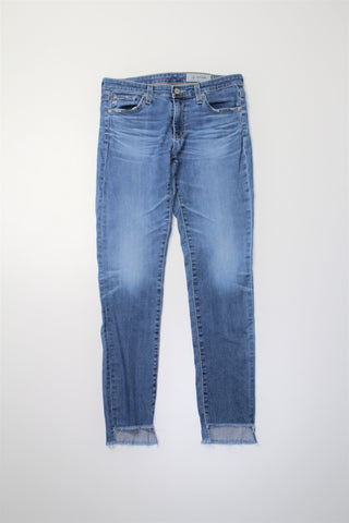 AG Jeans distressed hem skinny jeans, size 27