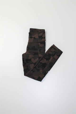 Lululemon 365 heritage camo brown earth multi fast and free tight, size 4 (25") *non reflective (price reduced: was $58)