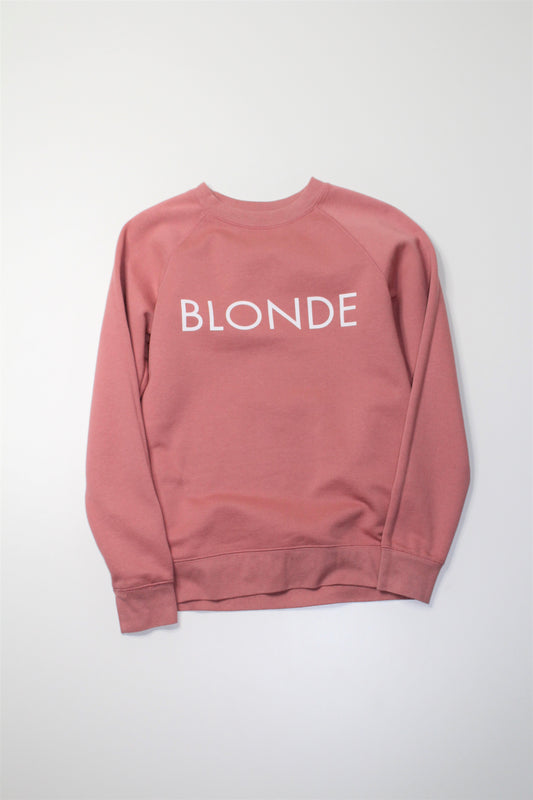 Brunette The Label rose  'BLONDE' sweater, size xs/s