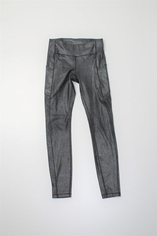 Lululemon luminosity foil black silver speed up tight, size 4 (28") (price reduced: was $58)