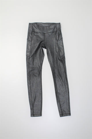 Lululemon luminosity foil black silver 'speed up' tight, size 4 (28") (price reduced: was $58)