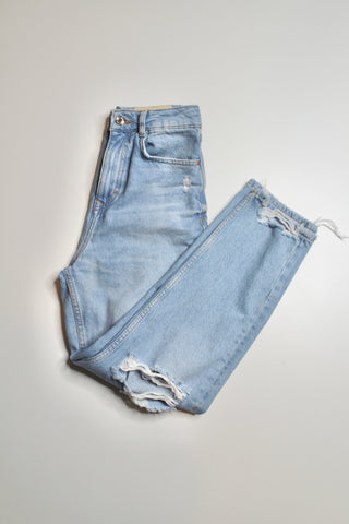 Zara distressed straight leg jeans, size 2 (price reduced: was $20)