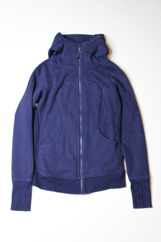 Lululemon blue scuba full zip hoodie, size 4 *light cotton fleece (additional 50% off)