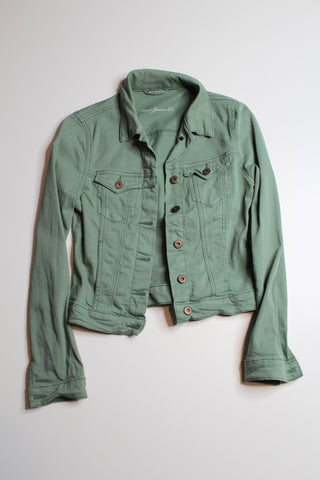 Mavi sage green samantha vintage denim jacket, size xs (price reduced: was $20)
