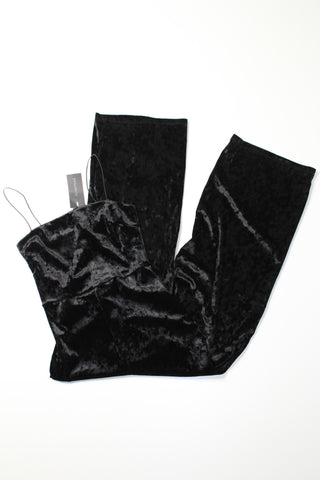 Black crushed velvet ankle jumpsuit, size xxs (fits xxs/xs) *new with tags (price reduced: was $30)