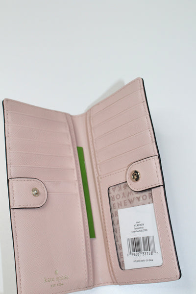 Kate Spade stacy laurel way dusty pink/black wallet *new with tags (price reduced: was $78)