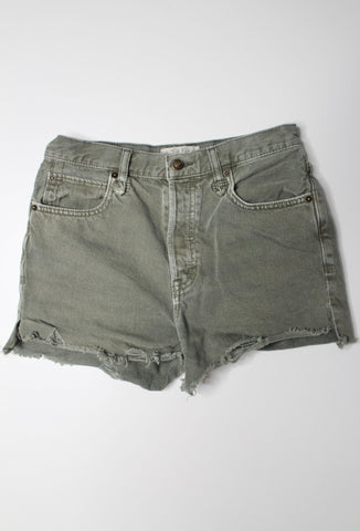 Free People we the free sage green denim shorts, size 27 (additional 50% off)