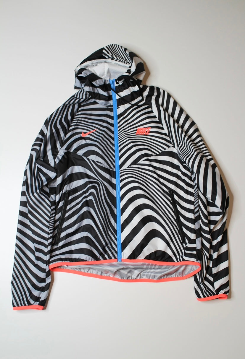 Nike striped windbreaker zip up jacket, size xs (additional 50% off)