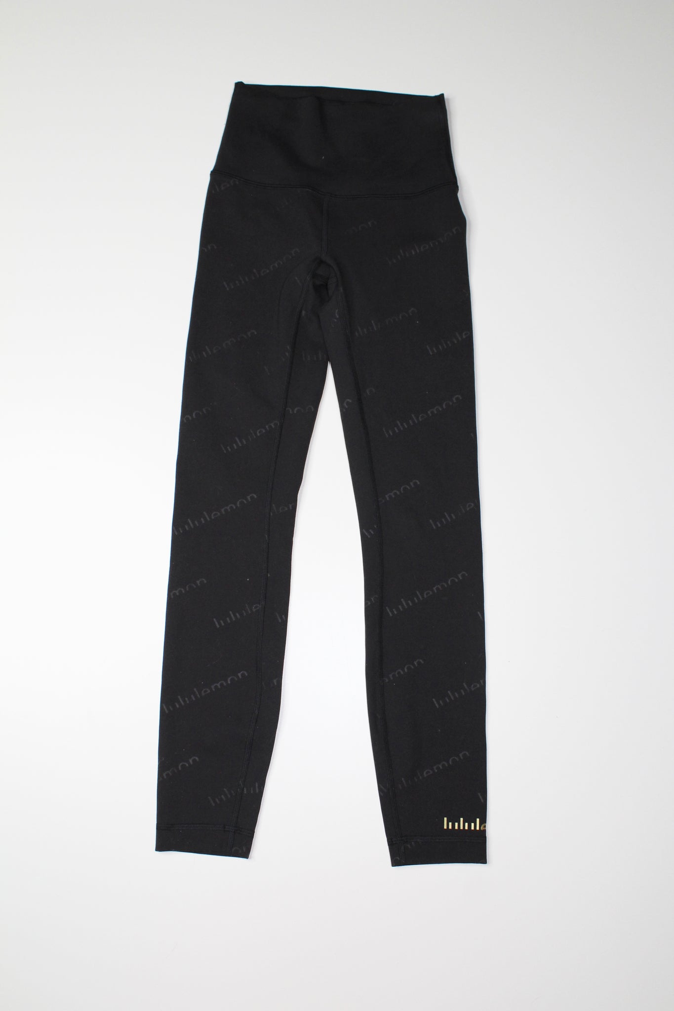 Lululemon black embossed wunder train high rise tight, size 2 (25) *s –  Belle Boutique Consignment
