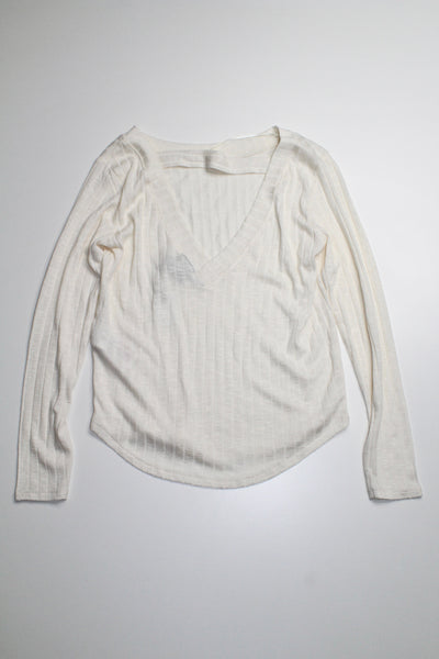 Vero Moda cream ribbed long sleeve, size small (additional 70% off)