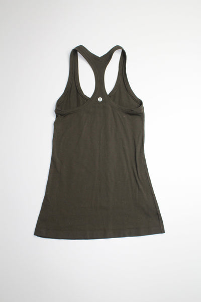 Lululemon dark olive cool racerback tank, no size. Fits like xs (2/4) (price reduced: was $18)