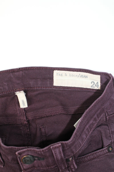 Rag & Bone burgundy skinny jeans, size 24 *intentional fade (price reduced: was $58)