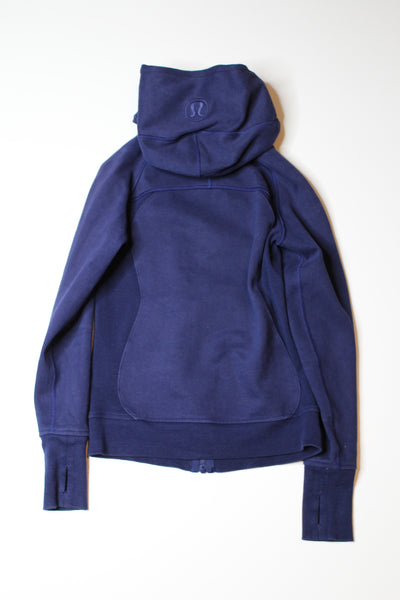 Lululemon blue scuba full zip hoodie, size 4 *light cotton fleece (additional 50% off)