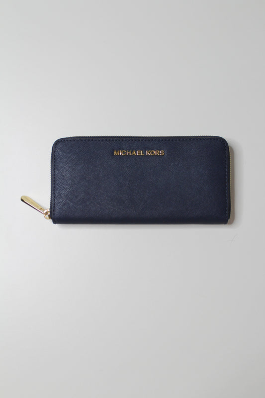 Michael Kors navy large zip around wallet (price reduced: was $48)