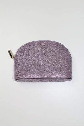 Kate Spade lilac sparkle burgess court small dome cosmetic bag *new with tags