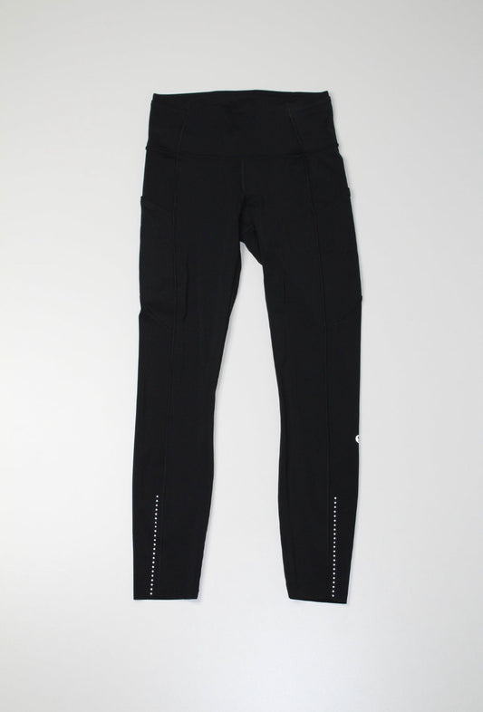 Lululemon black fast and free tights, size 4 (25”)