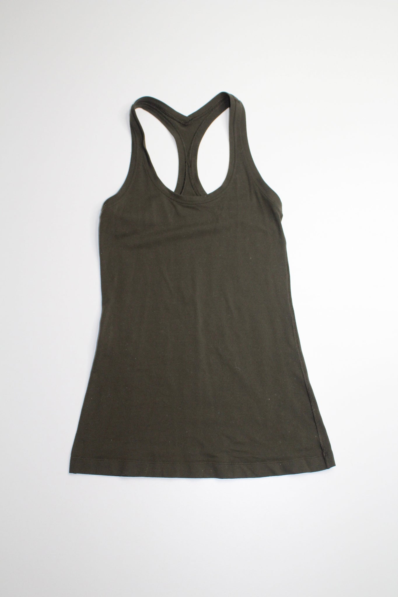 Lululemon dark olive cool racerback tank, no size. Fits like xs (2/4) (price reduced: was $18)